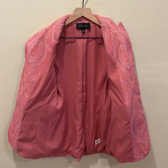 Carlisle Collection women's Paisley suit Pink size 2 - Picture 7 of 13